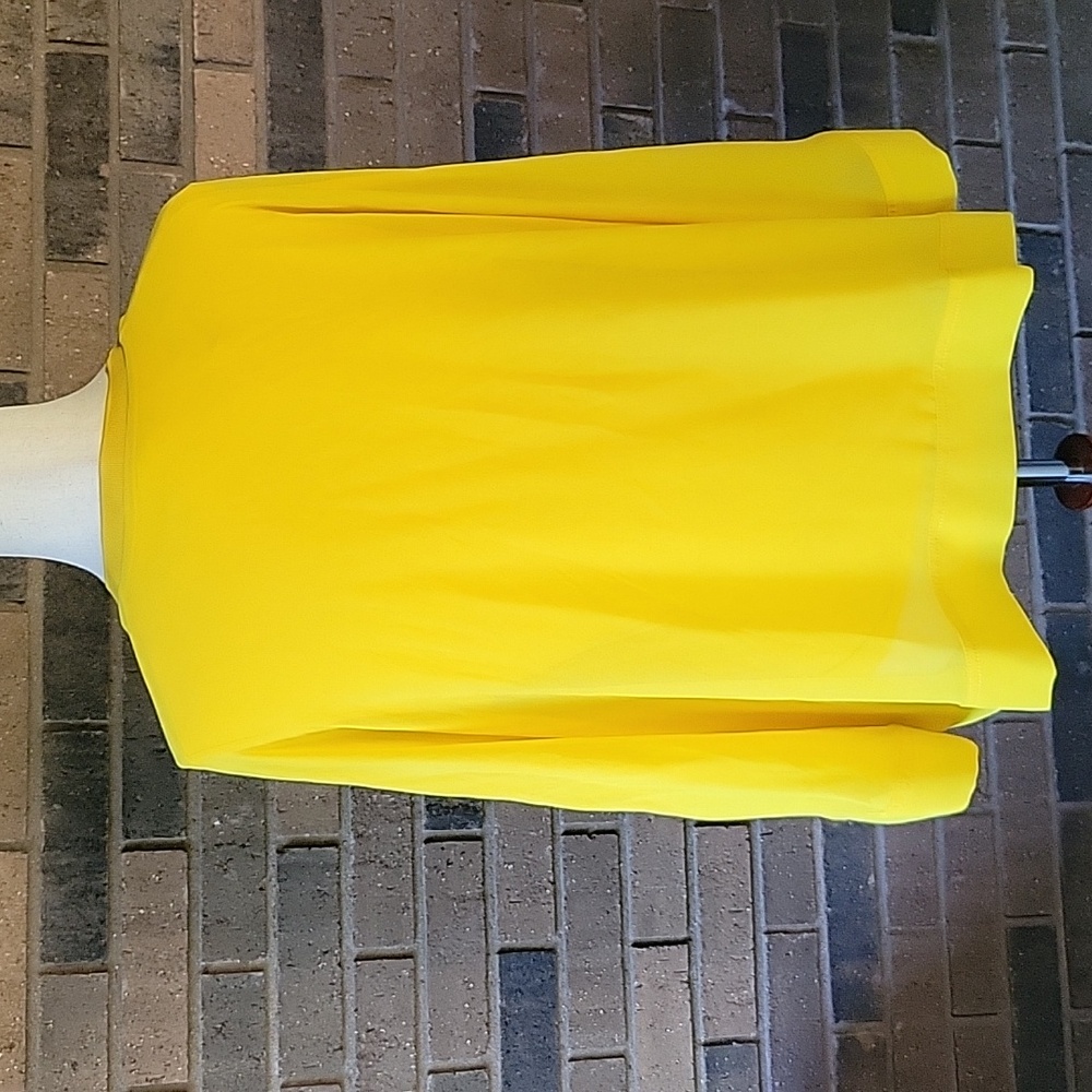 Zara Vneck, sunflower yellow blouse, size L - Picture 4 of 14